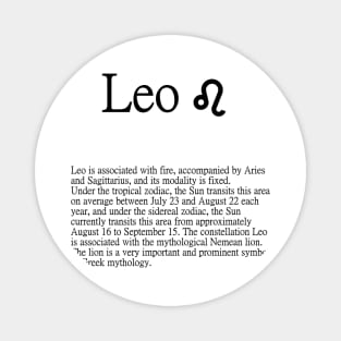 Leo Zodiac Sign Magnet